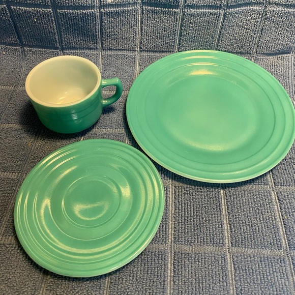 Little Hostess Childs tea set. Hazel Atlas. Replacement pieces of Moderntone. - Picture 2 of 8